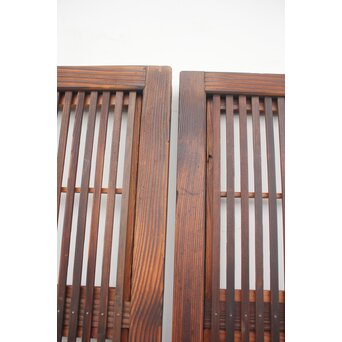 障子枠付 細身格子戸 2枚1組　L977 