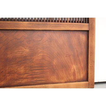 障子枠付 腰板欅の格子戸 2枚1組　L979 