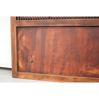 障子枠付 腰板欅の格子戸 2枚1組　L979 