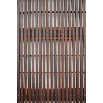 障子枠付 腰板欅の格子戸 2枚1組　L979 