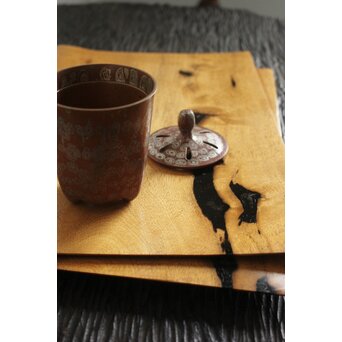 玉川堂 五代目 玉川覚平 木目金香炉　M113 