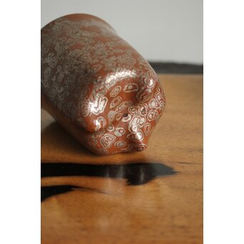 玉川堂 五代目 玉川覚平 木目金香炉　M113 