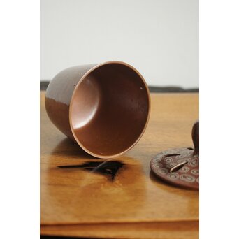 玉川堂 五代目 玉川覚平 木目金香炉　M113 