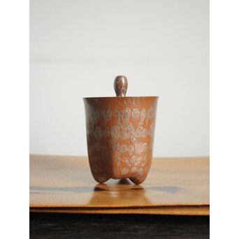 玉川堂 五代目 玉川覚平 木目金香炉　M113 