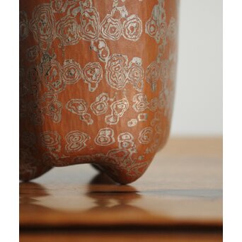 玉川堂 五代目 玉川覚平 木目金香炉　M113 