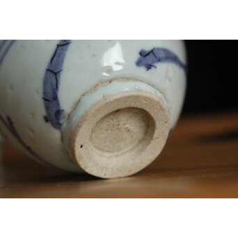 メダカ文様 南京染付煎茶碗 5客　P117 