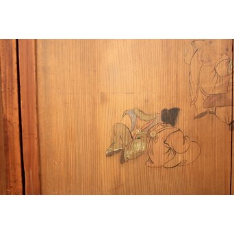 唐子図板絵板戸 4枚1組　B951 