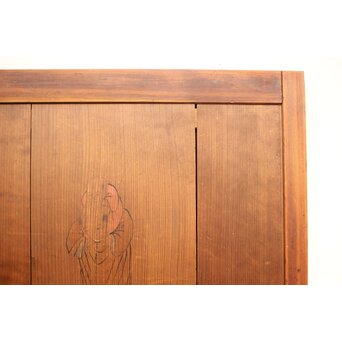 唐子図板絵板戸 4枚1組　B951 