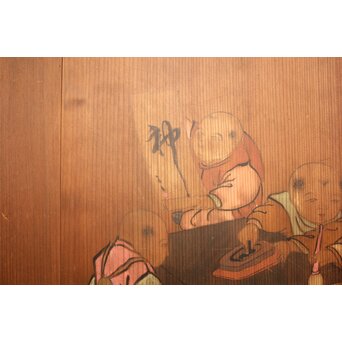 唐子図板絵板戸 4枚1組　B951 