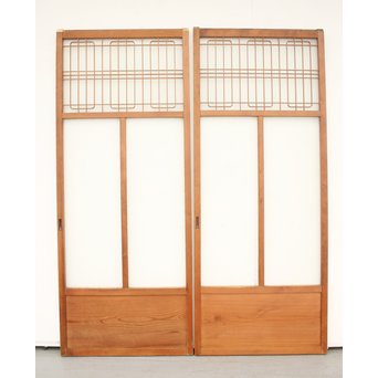 組子とダイアガラスの建具 2枚1組　GD1211