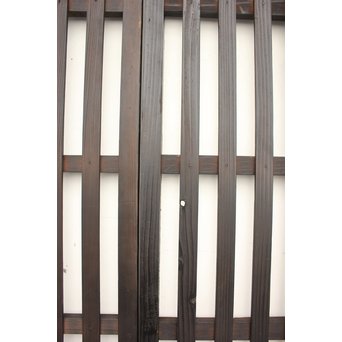 時代黒平格子戸 2枚1組　L981 