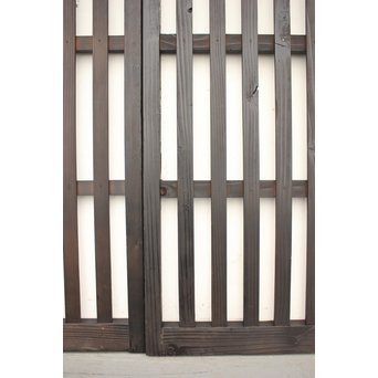 時代黒平格子戸 2枚1組　L981 