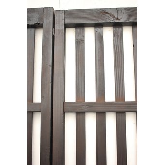 時代黒平格子戸 2枚1組　L981 