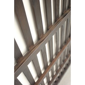 時代黒平格子戸 2枚1組　L981 