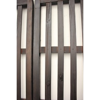 時代黒平格子戸 2枚1組　L981 