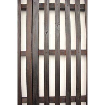 時代黒平格子戸 2枚1組　L981 