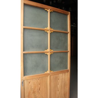 アールデコ調 白木プレスガラス戸　GD1213 