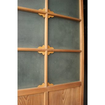アールデコ調 白木プレスガラス戸　GD1213 