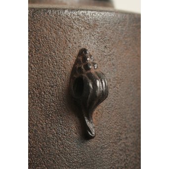 角谷興斎/与斎 千網地紋筒釜 鵬雲斎好書付　M115 