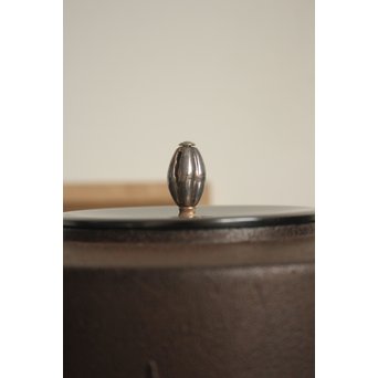 角谷興斎/与斎 千網地紋筒釜 鵬雲斎好書付　M115 