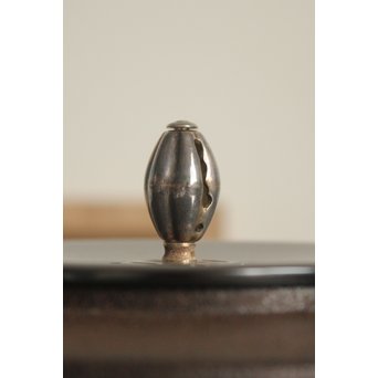 角谷興斎/与斎 千網地紋筒釜 鵬雲斎好書付　M115 