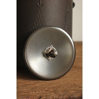 角谷興斎/与斎 千網地紋筒釜 鵬雲斎好書付　M115 