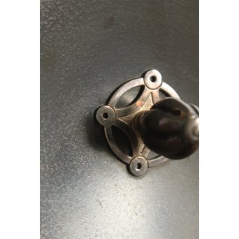 角谷興斎/与斎 千網地紋筒釜 鵬雲斎好書付　M115 