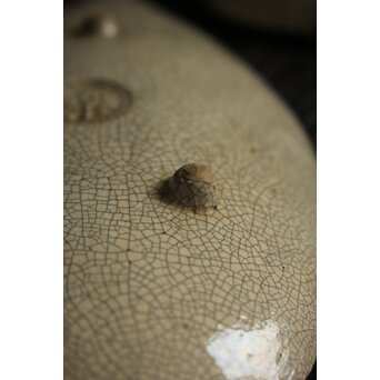 楽焼 香炉釉 葉型皿 15客1組　P121 