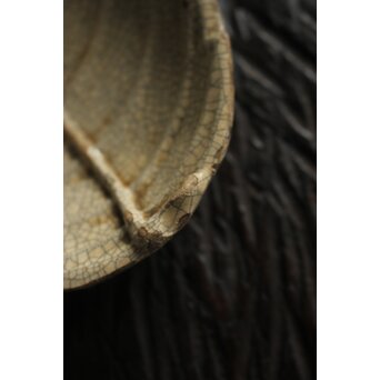 楽焼 香炉釉 葉型皿 15客1組　P121 