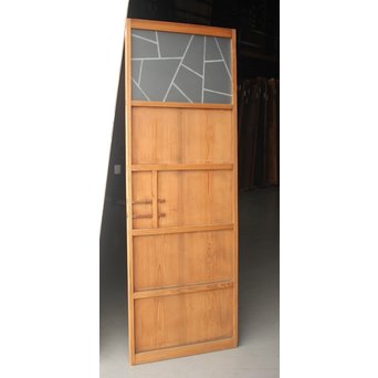 氷裂模様 サンドブラストガラス雪隠戸　GD1215 