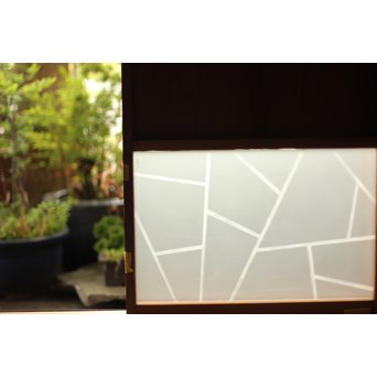 氷裂模様 サンドブラストガラス雪隠戸　GD1215 