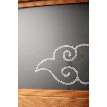 和雲模様 サンドブラストガラス雪隠戸　GD1216Y 