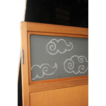 和雲模様 サンドブラストガラス雪隠戸　GD1216Y 