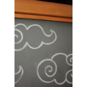 和雲模様 サンドブラストガラス雪隠戸　GD1216Y 