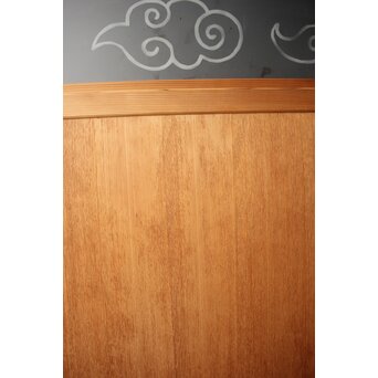 和雲模様 サンドブラストガラス雪隠戸　GD1216Y 