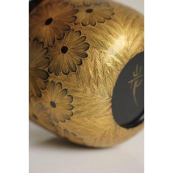 角野岩次 沈金菊忍棗　Q047 