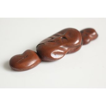 彫金家 桂光春【炒豆】素銅目貫　M116 