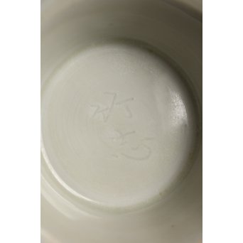 川瀬竹志 白磁瓜型花生 一対　P123 