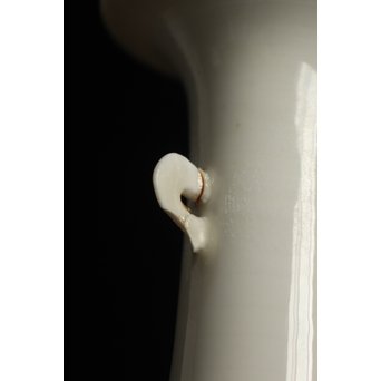 川瀬竹志 白磁瓜型花生 一対　P123 