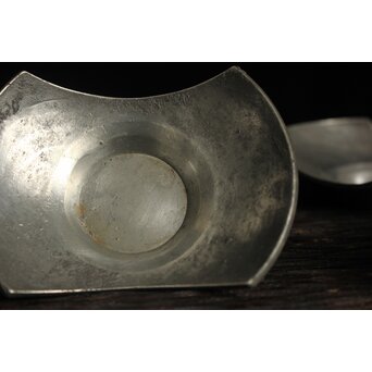 重量級 錫茶托 5枚1組　M117 