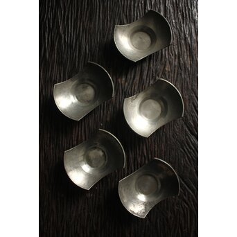 重量級 錫茶托 5枚1組　M117