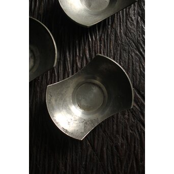 重量級 錫茶托 5枚1組　M117 