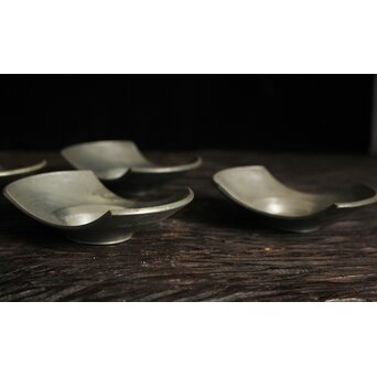 重量級 錫茶托 5枚1組　M117 