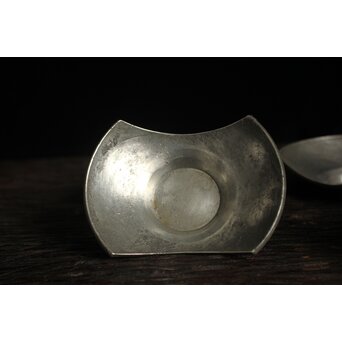 重量級 錫茶托 5枚1組　M117 