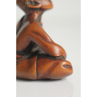 黄楊根付 人物　X109 