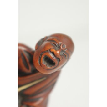 黄楊根付 人物　X109 