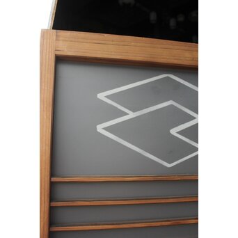 重菱模様 サンドブラストガラス雪隠戸　GD1219Y 