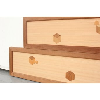 寄木欄間 2枚1組　R2448 