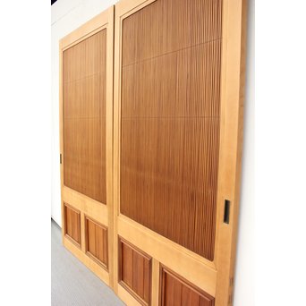 極上万本格子建具 2枚1組　L983Y 