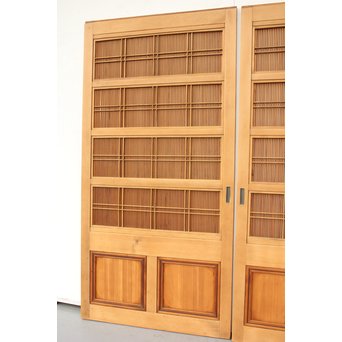 極上万本格子建具 2枚1組　L983Y 